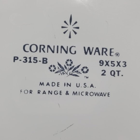 Corningware Cornflower Blue Loaf Pan Rectangular Casserole Baking Dish 2 Quart - Picture 9 of 9